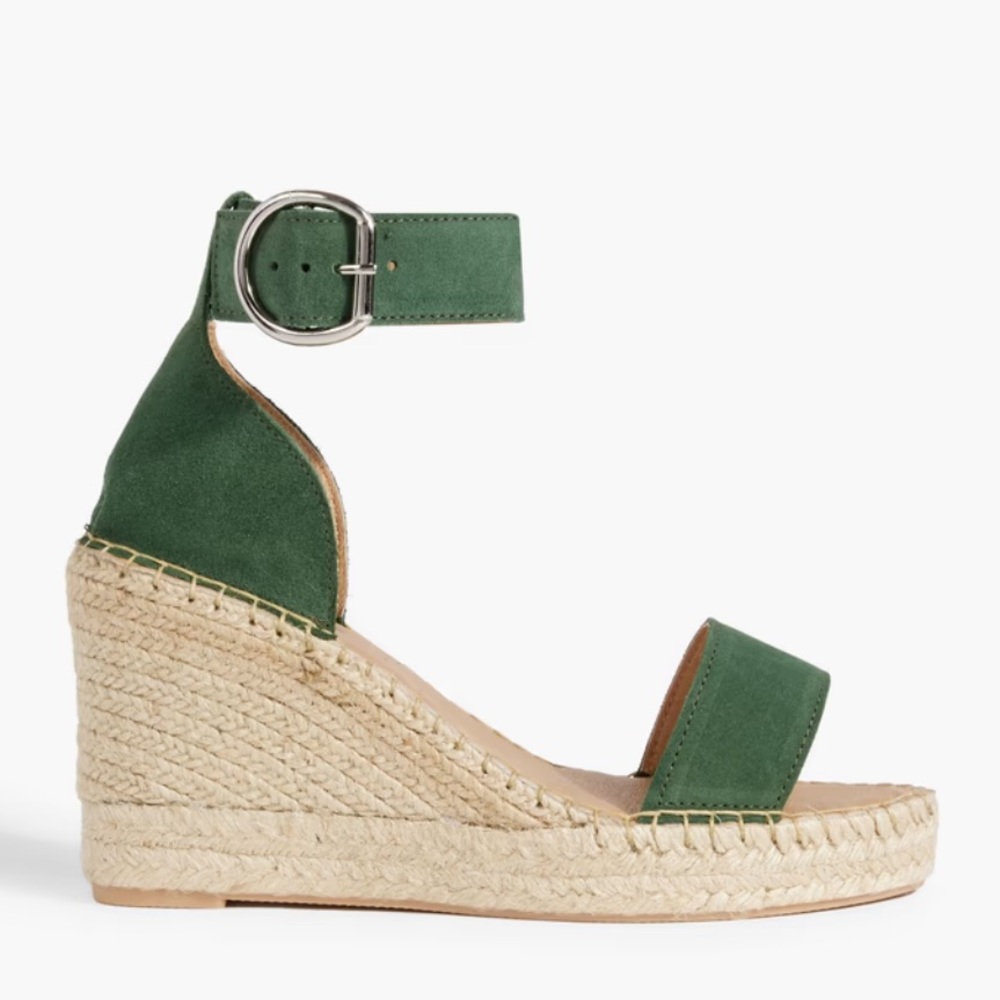 Iris & Ink Gaby suede espadrille wedge sandals